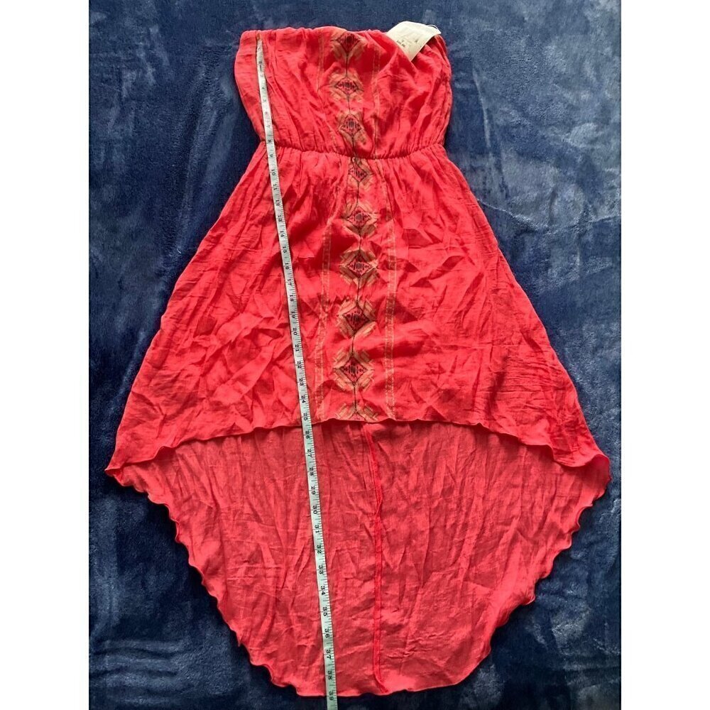 Trixxi Women’s Hi Low Tube Coral Dress Size Medium - Picture 3 of 10